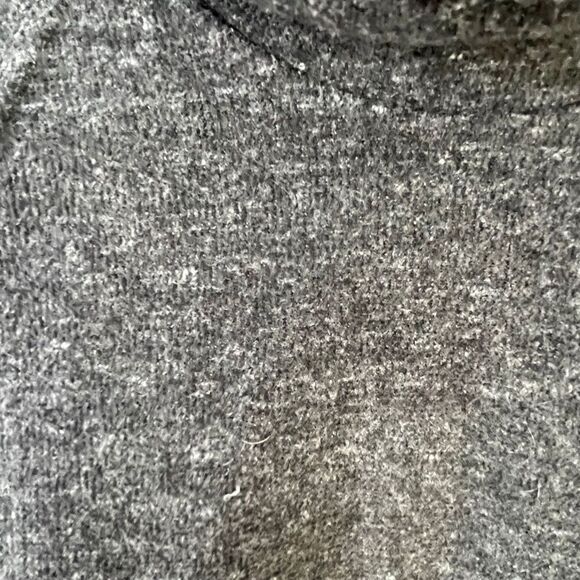 Nike Dark Grey Marled Cowl Turtleneck Pockets Spilt Hem Cotton Blend Sweater - Picture 6 of 10